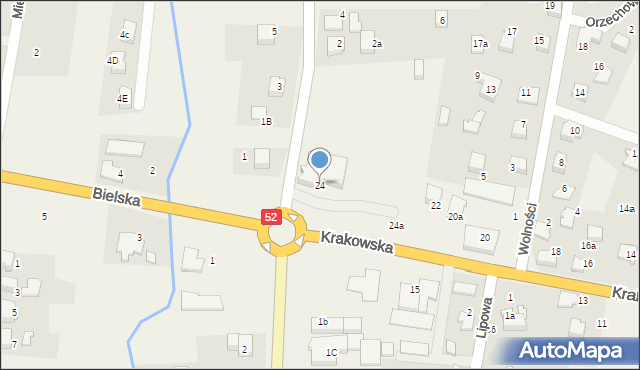 Kobiernice, Krakowska, 24, mapa Kobiernice