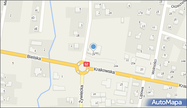 Kobiernice, Krakowska, 24, mapa Kobiernice