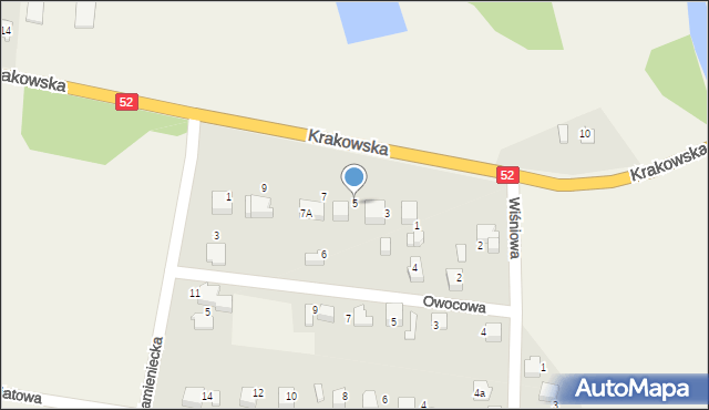 Kobiernice, Krakowska, 5, mapa Kobiernice