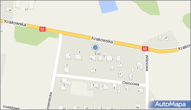 Kobiernice, Krakowska, 7, mapa Kobiernice