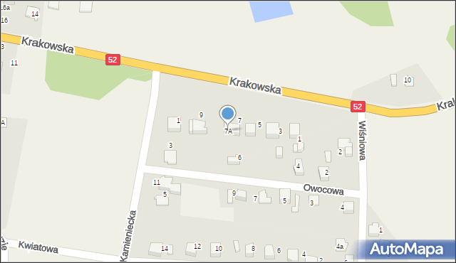 Kobiernice, Krakowska, 7A, mapa Kobiernice