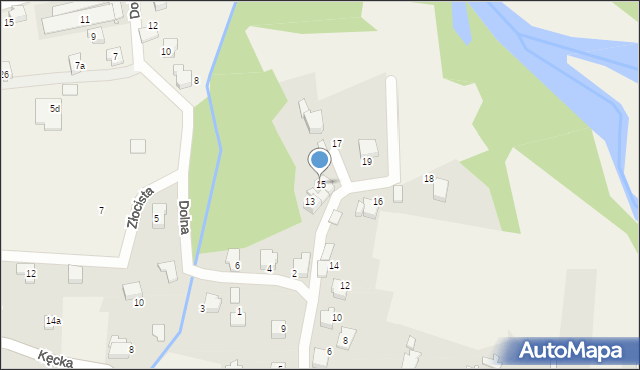 Kobiernice, Krańcowa, 15, mapa Kobiernice