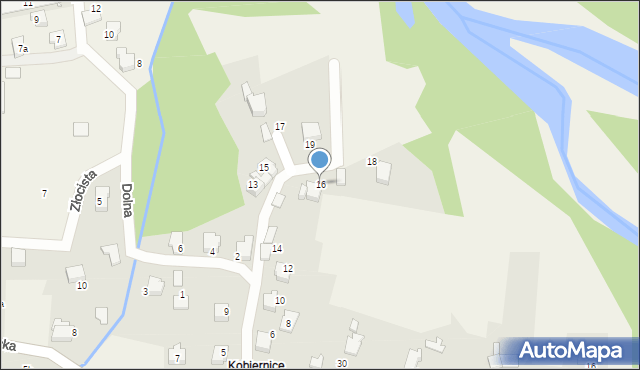 Kobiernice, Krańcowa, 16, mapa Kobiernice