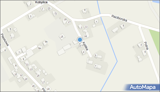 Kobylice, Krótka, 2, mapa Kobylice