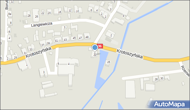 Kobylin, Krotoszyńska, 22, mapa Kobylin