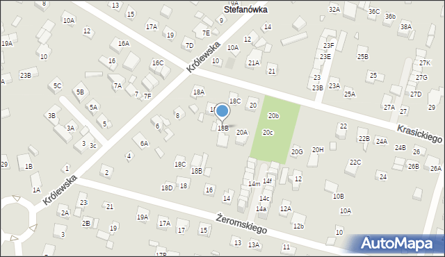 Kobyłka, Krasickiego Ignacego, bp., 18B, mapa Kobyłka