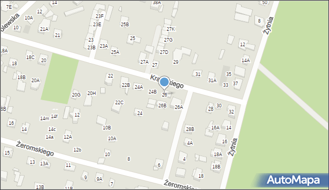 Kobyłka, Krasickiego Ignacego, bp., 26, mapa Kobyłka