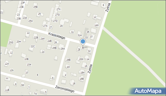 Kobyłka, Krasickiego Ignacego, bp., 30, mapa Kobyłka