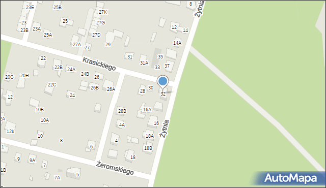 Kobyłka, Krasickiego Ignacego, bp., 32, mapa Kobyłka