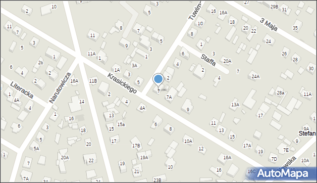 Kobyłka, Krasickiego Ignacego, bp., 7, mapa Kobyłka