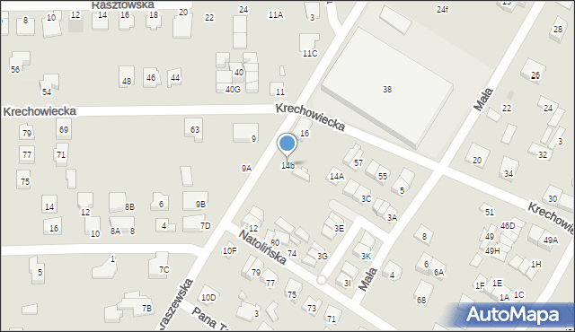 Kobyłka, Kraszewska, 14b, mapa Kobyłka