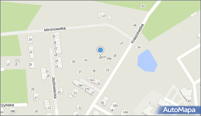 Kobyłka, Kraszewska, 43, mapa Kobyłka