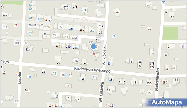 Kobyłka, Króla Kazimierza Wielkiego, 2B, mapa Kobyłka