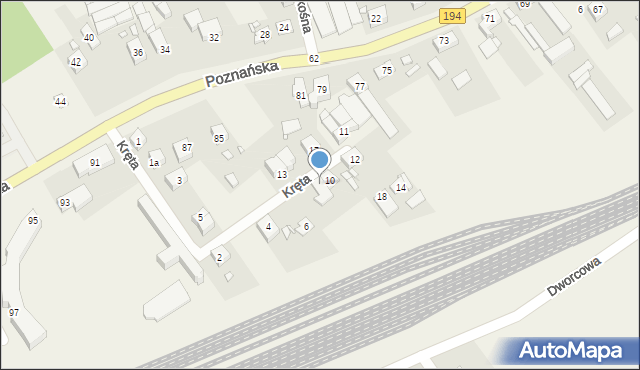 Kobylnica, Kręta, 8, mapa Kobylnica