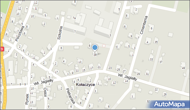 Kołaczyce, Króla Władysława Jagiełły, 19, mapa Kołaczyce