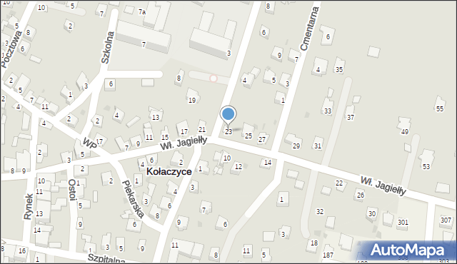 Kołaczyce, Króla Władysława Jagiełły, 23, mapa Kołaczyce