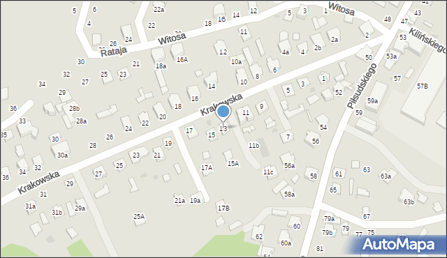 Kolbuszowa, Krakowska, 13, mapa Kolbuszowa