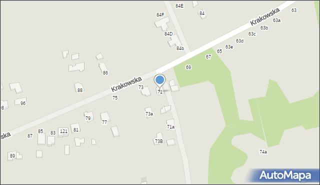 Kolbuszowa, Krakowska, 71, mapa Kolbuszowa