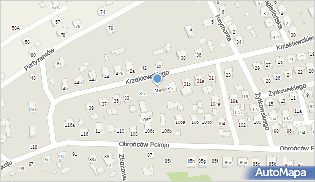 Kolbuszowa, Krzaklewskiego Stanisława, 31d, mapa Kolbuszowa