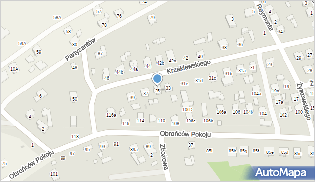 Kolbuszowa, Krzaklewskiego Stanisława, 35, mapa Kolbuszowa