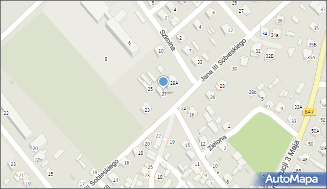 Kolno, Króla Jana III Sobieskiego, 27, mapa Kolno