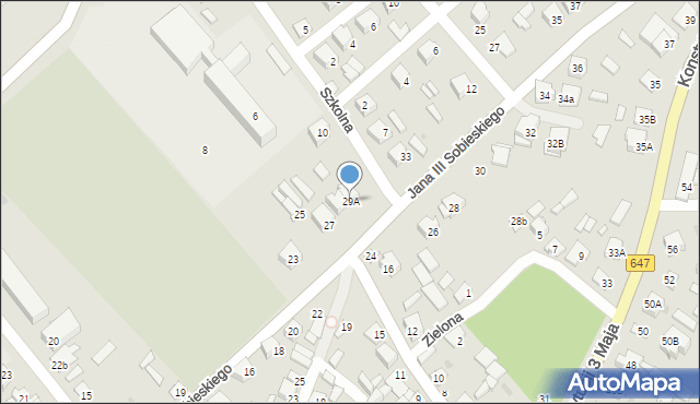 Kolno, Króla Jana III Sobieskiego, 29A, mapa Kolno