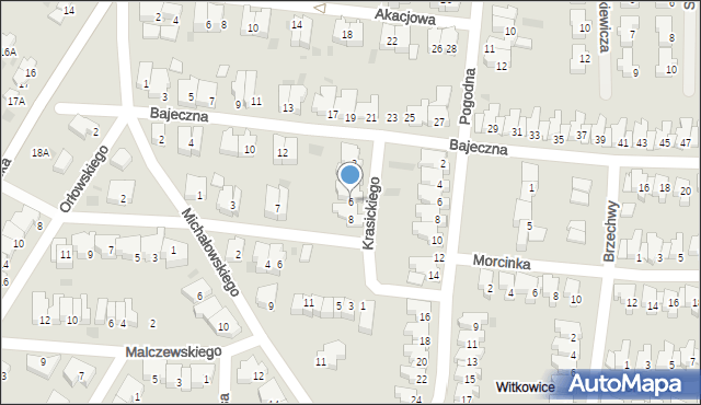 Kołobrzeg, Krasickiego Ignacego, bp., 6, mapa Kołobrzegu