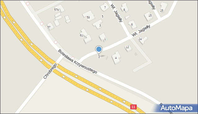 Kołobrzeg, Króla Władysława Jagiełły, 2, mapa Kołobrzegu