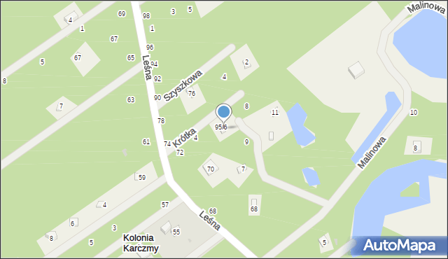 Kolonia Karczmy, Krótka, 6, mapa Kolonia Karczmy