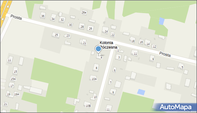 Kolonia Poczesna, Krótka, 6, mapa Kolonia Poczesna