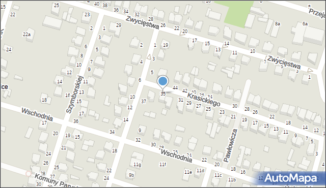 Koluszki, Krasickiego Ignacego, bp., 35, mapa Koluszki