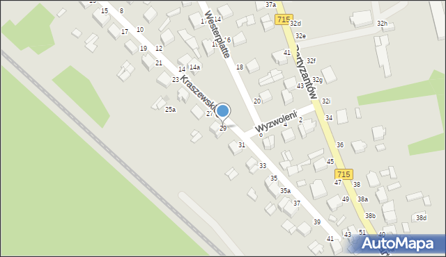 Koluszki, Kraszewskiego, 29, mapa Koluszki