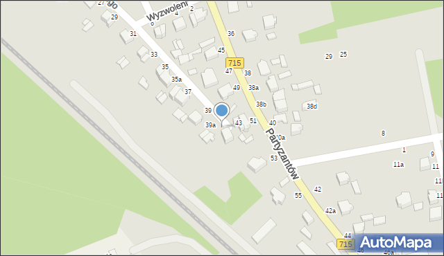 Koluszki, Kraszewskiego, 41, mapa Koluszki