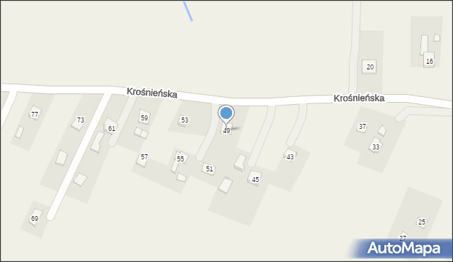 Kombornia, Krośnieńska, 49, mapa Kombornia