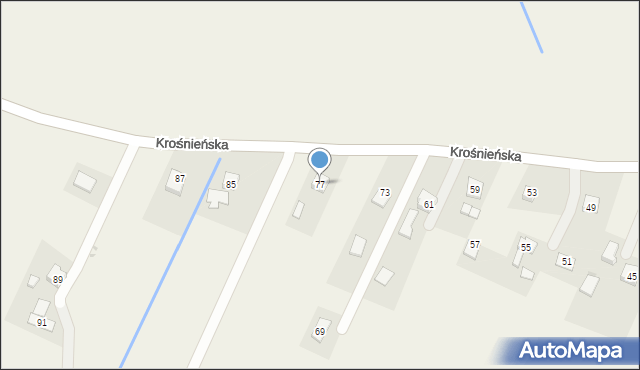 Kombornia, Krośnieńska, 77, mapa Kombornia