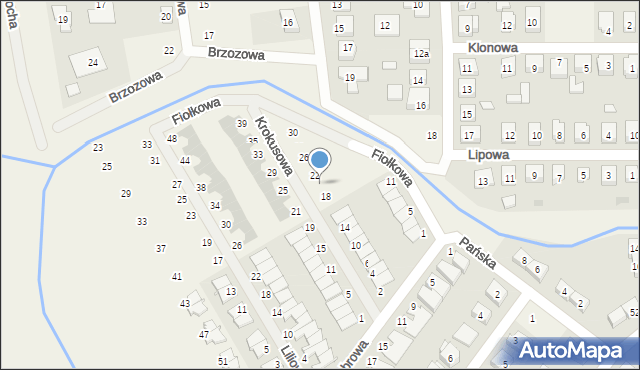 Komorniki, Krokusowa, 20, mapa Komorniki