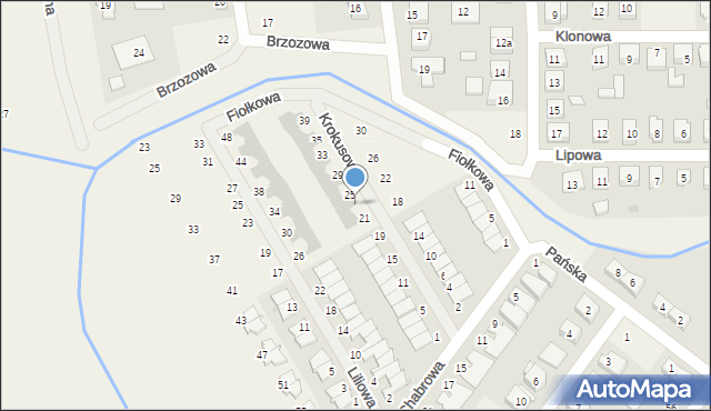 Komorniki, Krokusowa, 23, mapa Komorniki