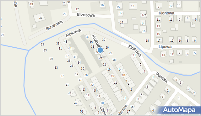 Komorniki, Krokusowa, 25, mapa Komorniki