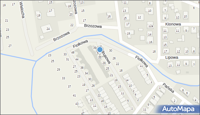 Komorniki, Krokusowa, 33, mapa Komorniki