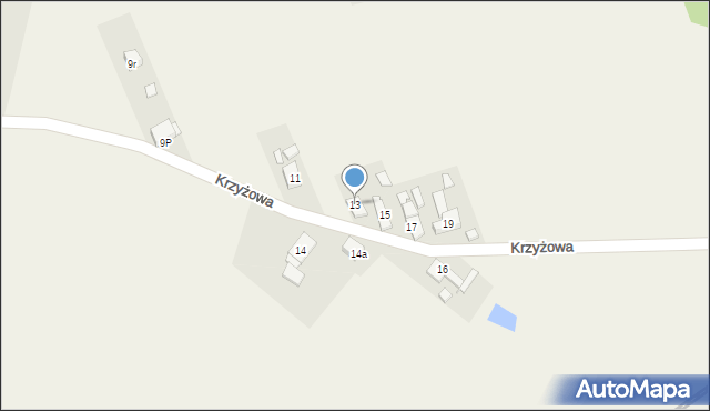 Komprachcice, Krzyżowa, 13, mapa Komprachcice