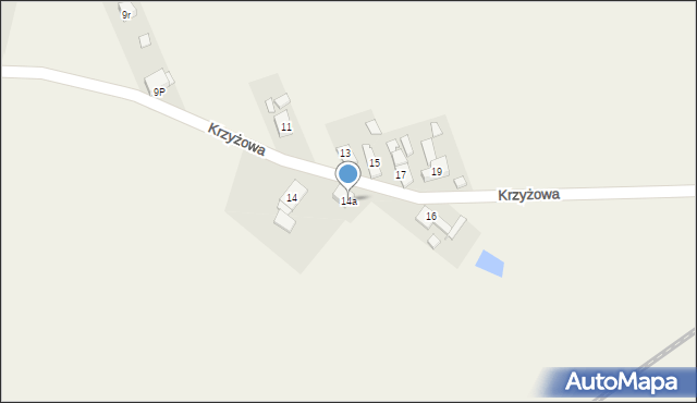 Komprachcice, Krzyżowa, 14a, mapa Komprachcice