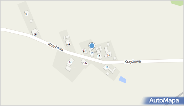 Komprachcice, Krzyżowa, 15, mapa Komprachcice