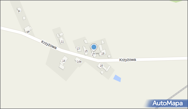 Komprachcice, Krzyżowa, 17, mapa Komprachcice