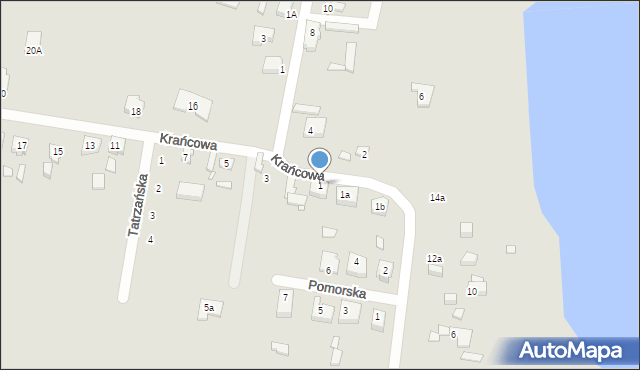 Konin, Krańcowa, 1, mapa Konina