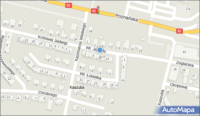 Konin, Króla Władysława Jagiełły, 10, mapa Konina
