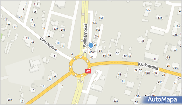 Końskie, Krakowska, 60A, mapa Końskie