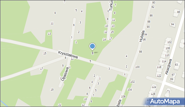 Końskie, Kryształowa, 6, mapa Końskie