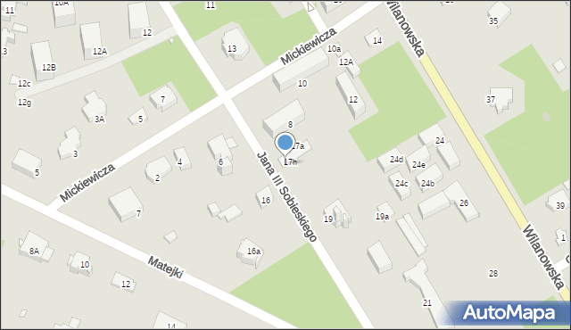 Konstancin-Jeziorna, Króla Jana III Sobieskiego, 17j, mapa Konstancin-Jeziorna