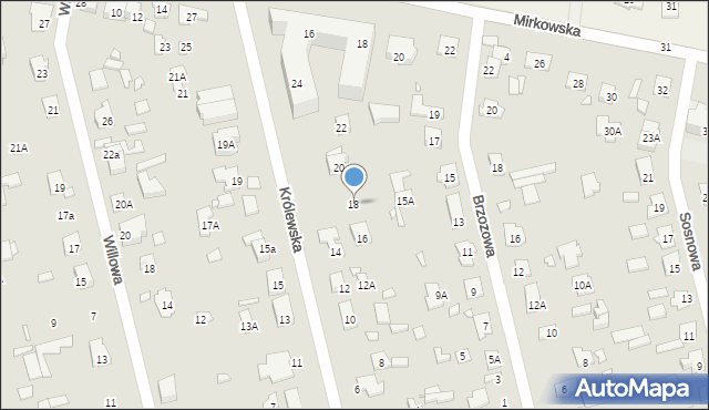 Konstancin-Jeziorna, Królewska, 18, mapa Konstancin-Jeziorna