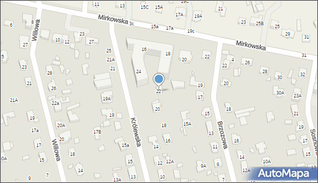 Konstancin-Jeziorna, Królewska, 22, mapa Konstancin-Jeziorna